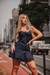 Vestido Jeans Curto Babados