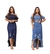 Conjunto Saia Longa Desfiada e Cropped Jeans - DAZUKAS CLOTHING