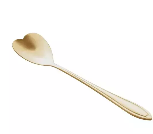 Colher Coração Dourada