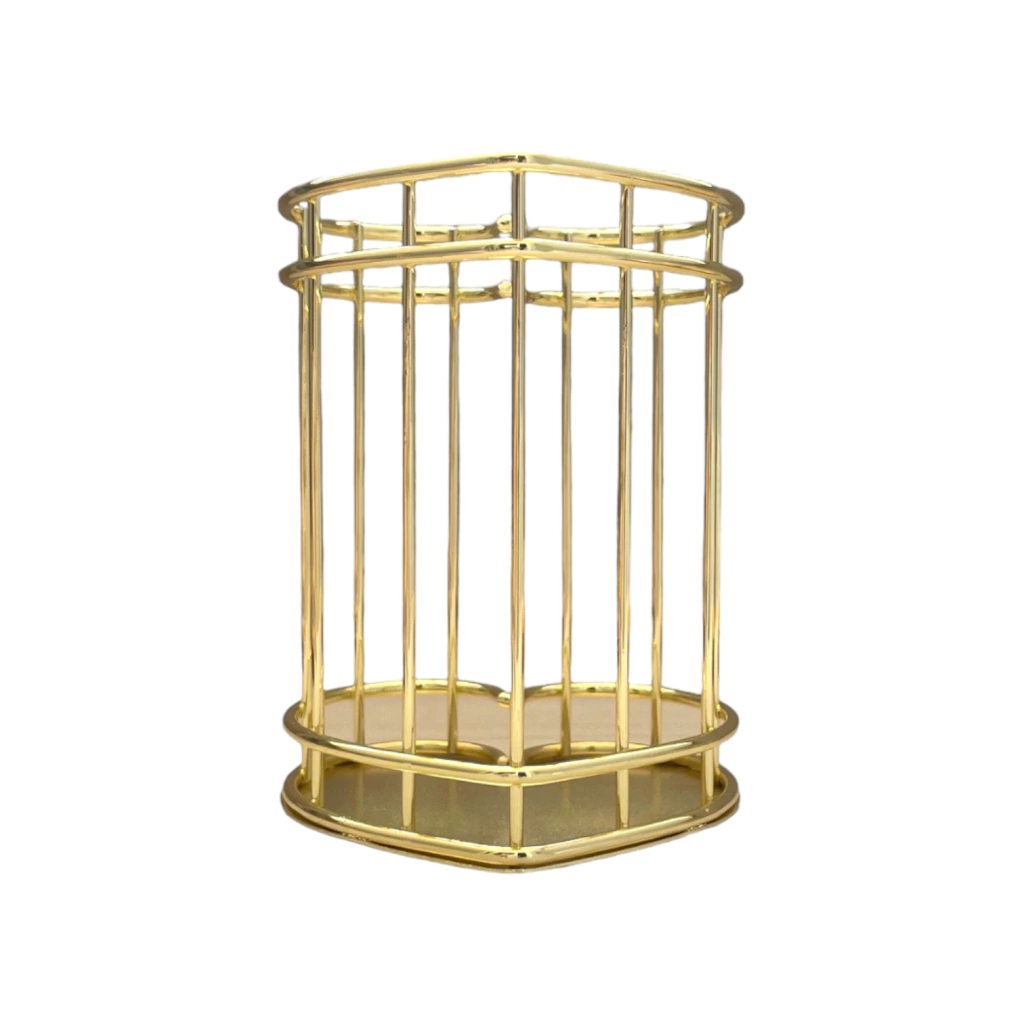 Porta Canetas Dourado