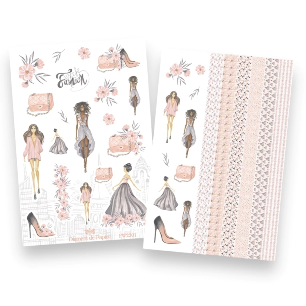 Kit de Adesivos decorativos Fashion Week - FW2301