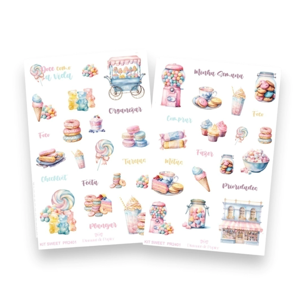 Kit de Adesivos Decorativos Sweet