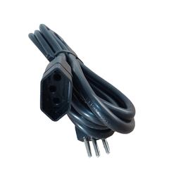 Extensao Eletrica 20a Fio 2,5 3 Metros Preto 2P+T FL362 599 na internet