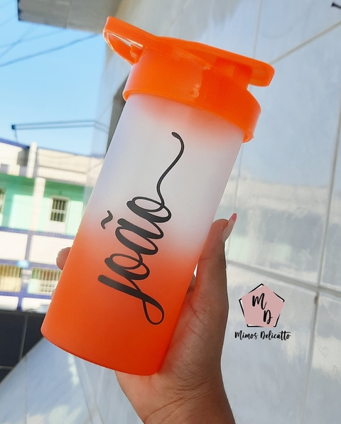 Copo Squeeze Degradê Laranja Personalizado 500ml (Unidade)