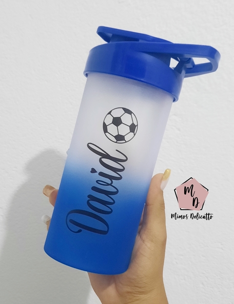 Copo Squeeze Degradê Azul Escuro Personalizado 500ml (Unidade)