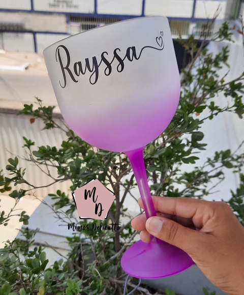 Taça Gin Degradê Lilas Personalizada 550ml
