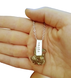 collar lazo pirita cadena de acero quirurgico - comprar online