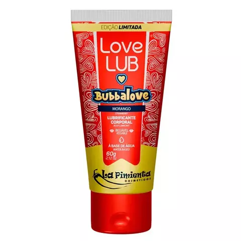 LOVE LUB BUBBALOVE LUBRIFICANTE CORPORAL BEIJÁVEL 60G - MORANGO - comprar online