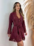 ROBE HELENA MARSALA COM FIOS DOURADOS