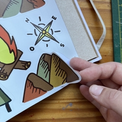 Montaña - plancha de stickers - Malu Cuadernos