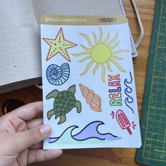 Mar - plancha de stickers - comprar online