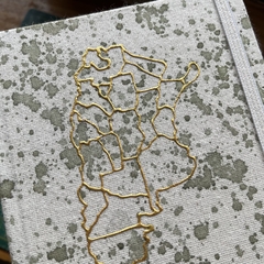 Cuaderno Mapa argentino - Tinte de yerba - comprar online
