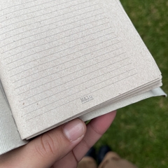 Mini bitácora marrón rayada - Malu Cuadernos