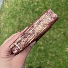 Mini bitácora bronce lisa - Malu Cuadernos