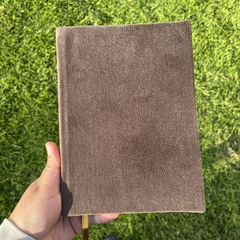Cuaderno marrón - tela pana