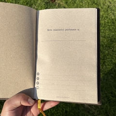 Cuaderno marrón - tela pana - tienda online