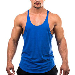 Imagem do Marca dos homens roupas de moda workout tanque de impressão superior algodão ginásios colete musculação undershirt masculino topos fitness sem mangas camisa
