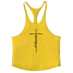 Imagem do Marca dos homens roupas de moda workout tanque de impressão superior algodão ginásios colete musculação undershirt masculino topos fitness sem mangas camisa