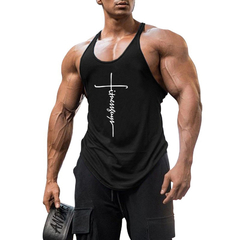 Marca dos homens roupas de moda workout tanque de impressão superior algodão ginásios colete musculação undershirt masculino topos fitness sem mangas camisa na internet