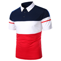 Polo polo masculino camisa de manga curta polo contraste cor polo nova roupa verão streetwear casual moda masculina topos - COISA DE HOMEM