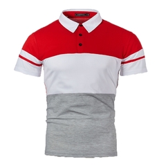 Imagem do Polo polo masculino camisa de manga curta polo contraste cor polo nova roupa verão streetwear casual moda masculina topos