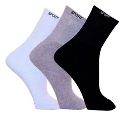 Kit 12 Pares De Meias Adulto Masculina Esportiva Cano Alto