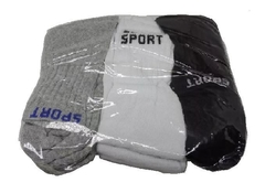 Kit 12 Pares De Meias Adulto Masculina Esportiva Cano Alto - comprar online
