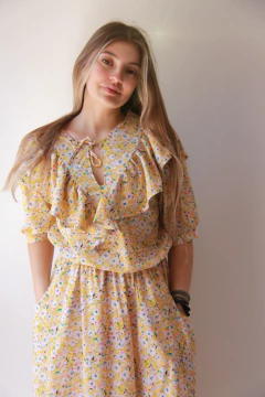 Vestido Merlot Seda Liberty Amarillo en internet