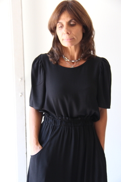 Blusa Antillas Crepe Negro