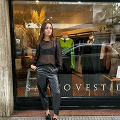 Blusa Tobago Macrame negro en internet