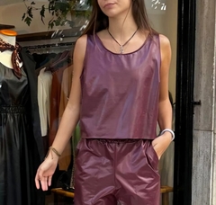 Top Cuerina bordó - comprar online