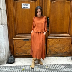 Blusa trinidad twill Terracota - Santo Vestido