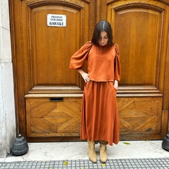Blusa trinidad twill Terracota - tienda online