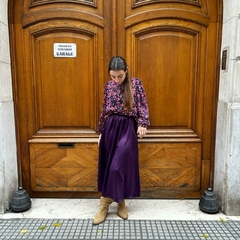 Blusa Abierta Atrás Gasa Estampada - comprar online
