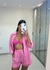 Chemise | manga longa linho pink - comprar online