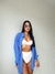 Chemise | manga longa azul - comprar online