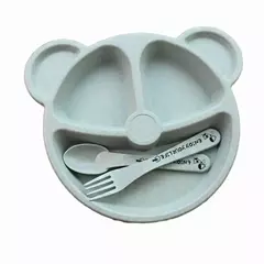 Conjunto de Prato e Talheres Infantil