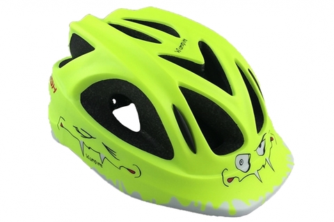 CASCO RALEIGH DE NIÑO VAMPIRO. LIMON FLUOR MATE