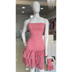 Vestido Rodado no suplex estampa bordada - comprar online