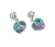 Aros cristal corazon lila - comprar online