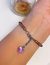 Pulsera cristal corazon acero Rosa viejo - comprar online