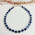 Pulsera azul en cristal y plata 925