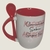 Caneca madrinha Cônica com colher