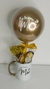 Lembrancinha caneca alça e borda cromada grande + arranjo