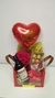 Box cesta com visor namorados - Vinho + chocolate - comprar online