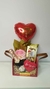 Box cesta com visor namorados - Champanhe + chocolate - comprar online