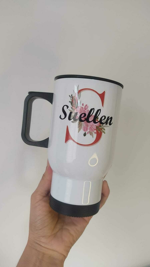 Copo térmico letra floral