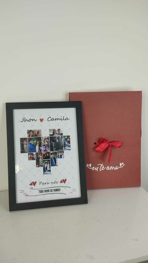 Quadro personalizado coração - comprar online