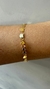Pulseira Folheada a Ouro com corações e pedrarias coloridas - loja online