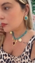Brinco Gota com Moldura Boho Chic Colors Médio - Madame Semijoias